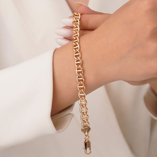 دستبند شوپینگ زنجیری DNA 7.8 میل طلایی