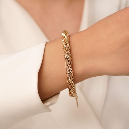 دستبند النگویی شوپینگ آلبرنادو 7.5 میل طلایی