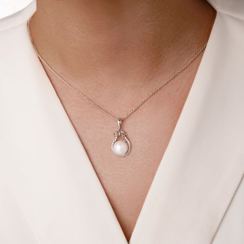 پلاک شوپینگ مرواریدی 13.5میل سفید