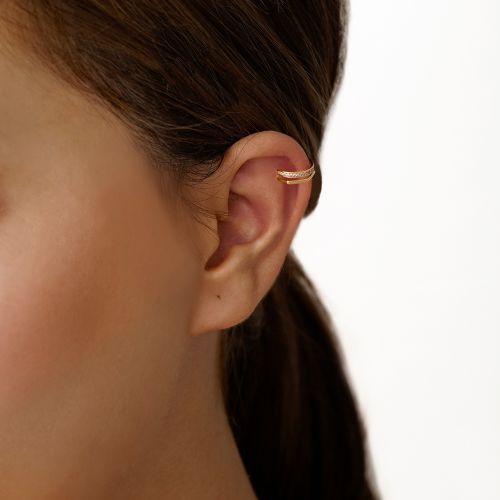 گوشواره شوپینگ حلقه ای طلایی