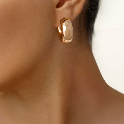 گوشواره شوپینگ حلقه ای طلایی