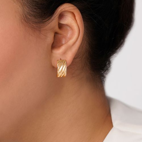 گوشواره شوپینگ حلقه ای طلایی