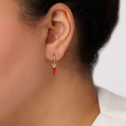 گوشواره شوپینگ حلقه ای طلایی