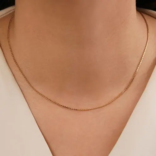 زنجیر شوپینگ طلایی 45سانت 