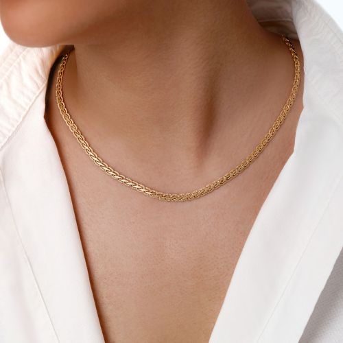 زنجیر شوپینگ بافت 4.4 میل طلایی