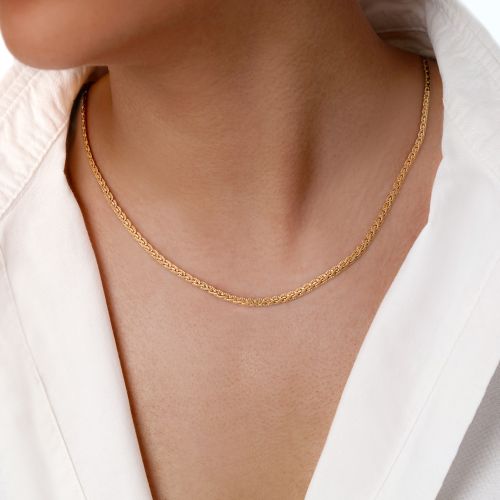 زنجیر شوپینگ بافت 3.5 میل طلایی