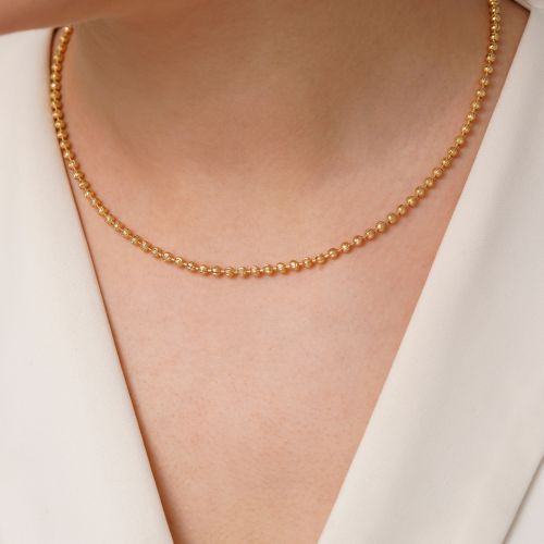 زنجیر شوپینگ توپی 3 میل طلایی