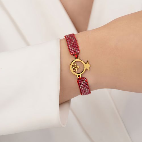 دستبند میوکی پلاک استیل یلدایی