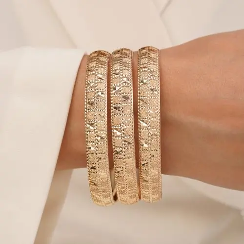 النگو 1 سانت زنانه سایز 4 طلایی ضمانتی (بسته3عددی) *