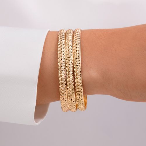 النگو 6 میل زنانه سایز 2 طلایی ضمانتی600(بسته3عددی)