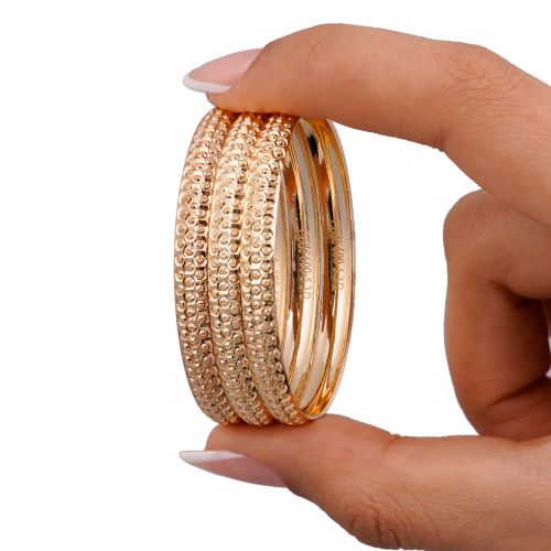 النگو 6 میل بچه گانه سایز 5 طلایی ضمانتی600(بسته3عددی)