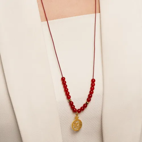 گردنی چرم پلاک استیل یلدایی