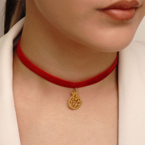 گردنبند یلدایی چوکر پلاکدار