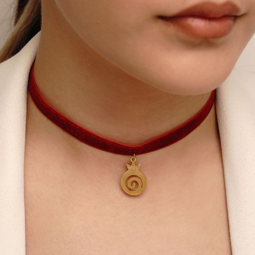 گردنبند یلدایی چوکر پلاکدار