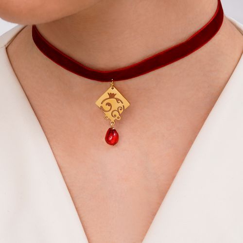 گردنبند چوکر پلاک دار یلدایی