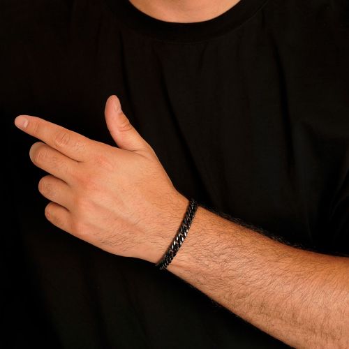 دستبند استیل 304 (Cartier) کارتیر 9 میل مشکی