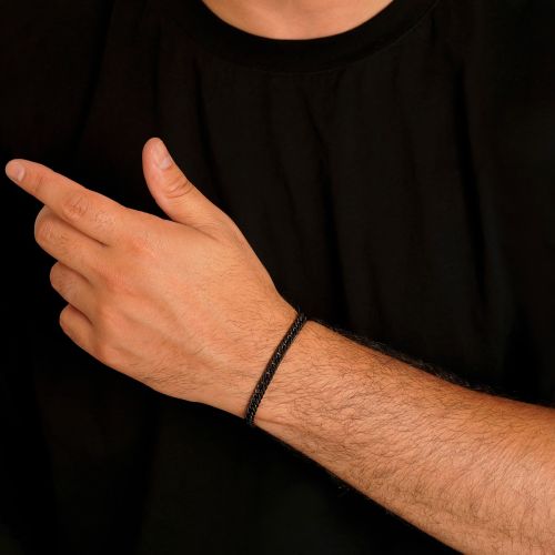 دستبند استیل 304  (Cartier) کارتیر 6 میل مشکی