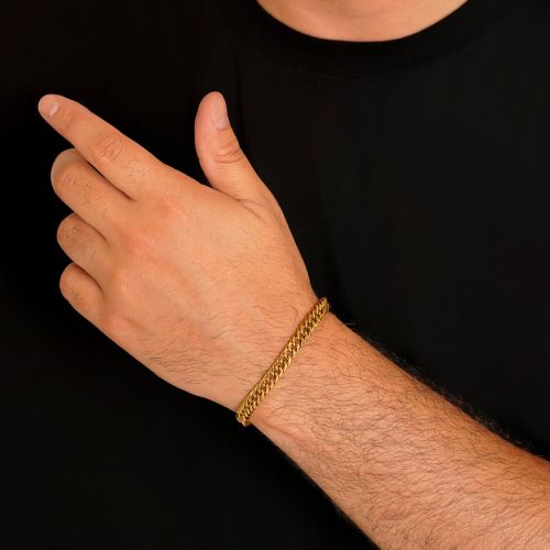دستبند استیل 304 (Cartier ) کارتیر 7 میل طلایی