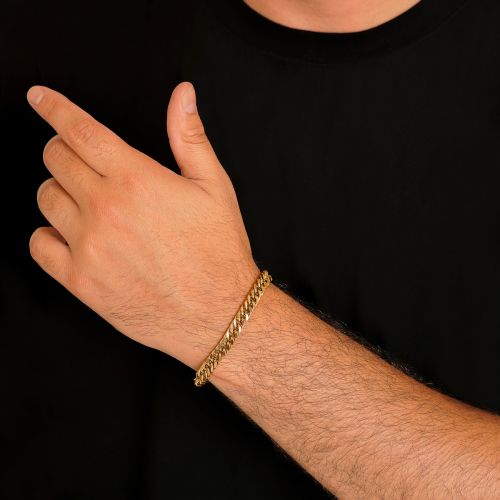 دستبند استیل 304 (Cartier )کارتیر7 میل طلایی