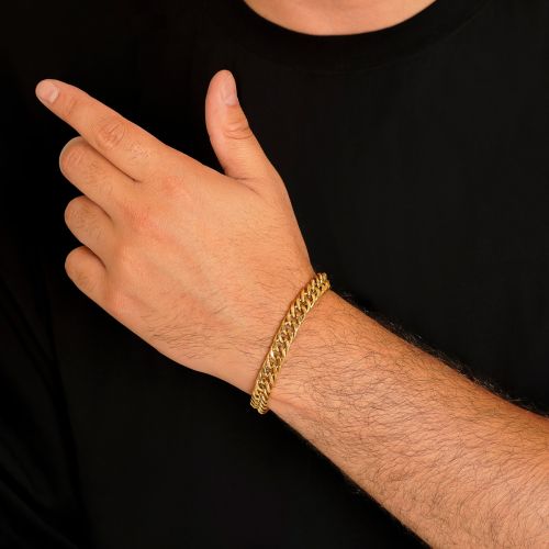 دستبند استیل 304 (Cartier ) کارتیر 9 میل طلایی