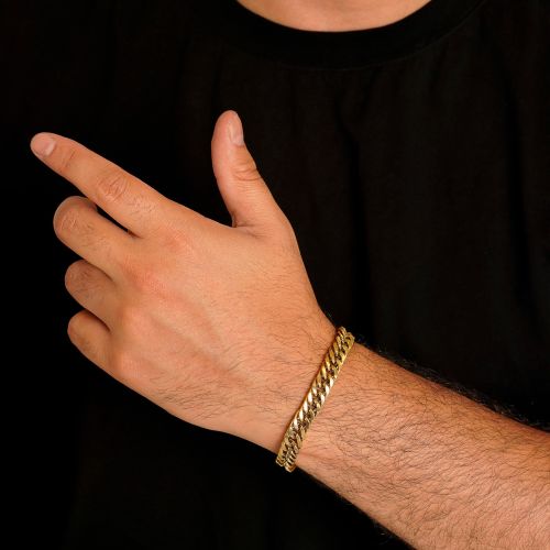 دستبند استیل 304 (Cartier ) کارتیر 9 میل طلایی