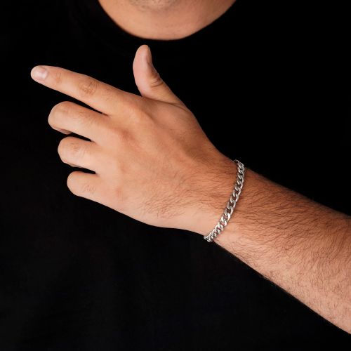 دستبند استیل 304 کارتیر 6.8 میل سفید