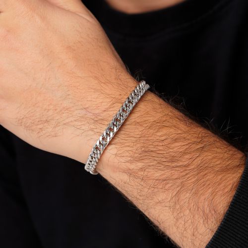 دستبند استیل 304 کارتیر 6.8 میل سفید