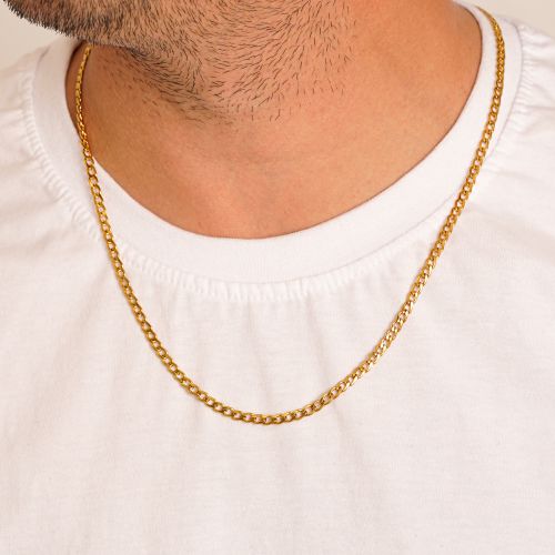 زنجیر استیل 304 (Cartier ) کارتیر 4 میل طلایی
