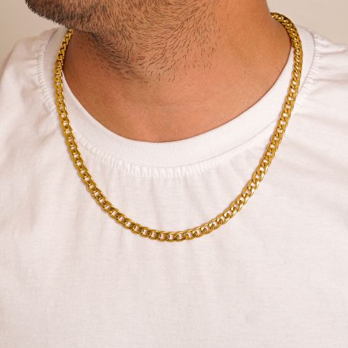 زنجیر استیل 304 (Cartier )کارتیر 7 میل طلایی