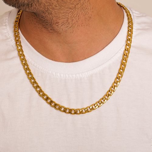 زنجیر استیل 304 (Cartier ) کارتیر 9 میل طلایی