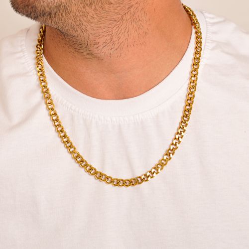 زنجیر استیل 304 (Cartier )کارتیر 8 میل طلایی