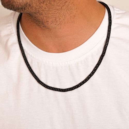 زنجیر استیل 304 (Cartier ) کارتیر 6 میل مشکی