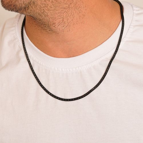 زنجیر استیل 304 (Cartier ) کارتیر 4 میل مشکی