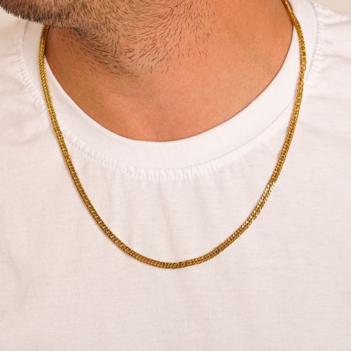 زنجیر استیل 304 (Cartier )کارتیر 4 میل طلایی