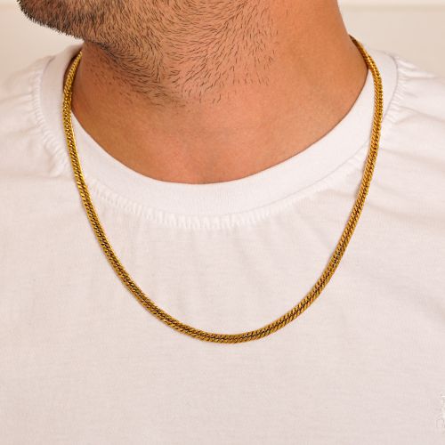 زنجیر استیل 304 (Cartier ) کارتیر 5 میل طلایی