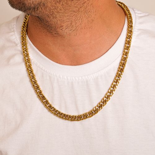 زنجیر استیل 304 (Cartier ) کارتیر 8 میل طلایی