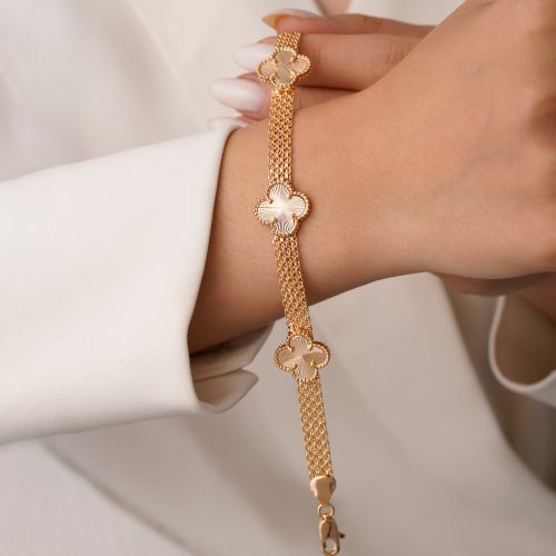 دستبند زنجیری YSX ونکلیف طلایی