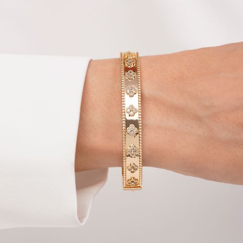 دستبند النگویی ونکلیف YSXطلایی (سایز 3)