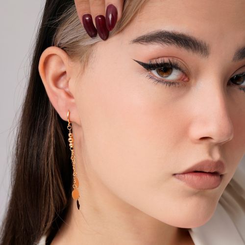 گوشواره YSX آویز دار  طلایی