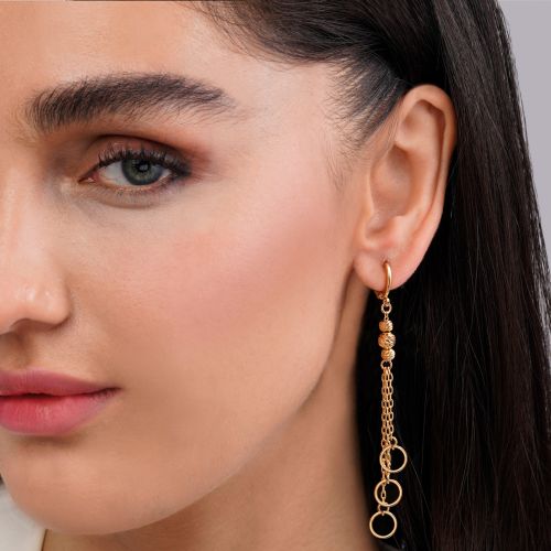 گوشواره آلبرنادو آویز دار طلایی YSX