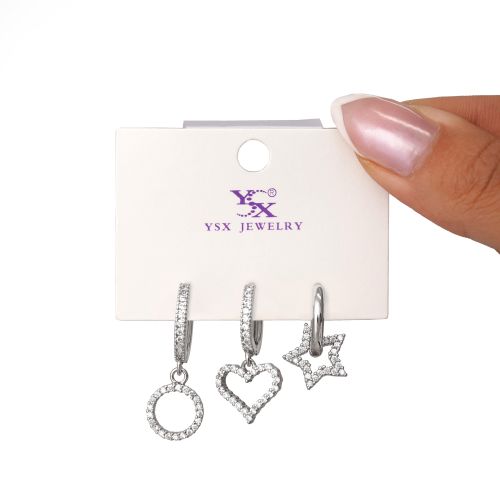 گوشواره Ysx سه عددی سفید