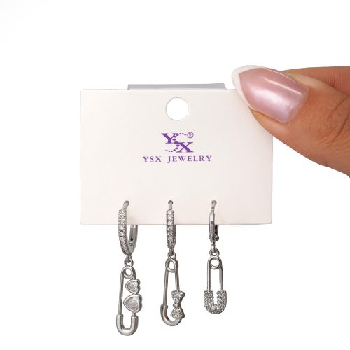 گوشواره Ysx سه عددی سفید