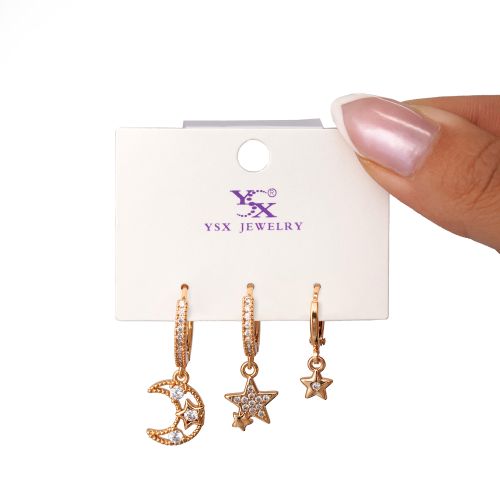 گوشواره Ysx سه عددی طلایی