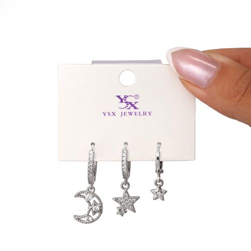 گوشواره Ysx سه عددی سفید