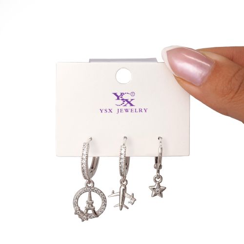 گوشواره Ysx سه عددی سفید