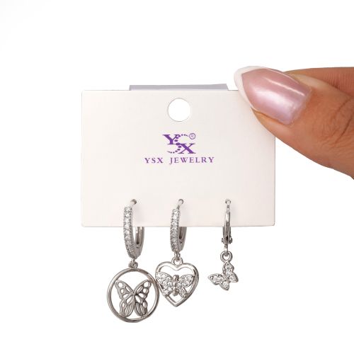 گوشواره Ysx سه عددی سفید
