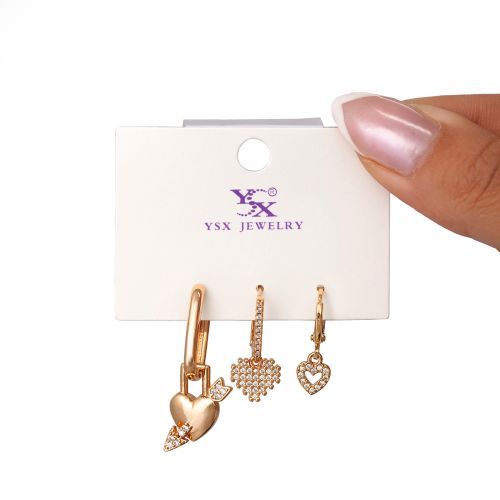 گوشواره Ysx سه عددی طلایی