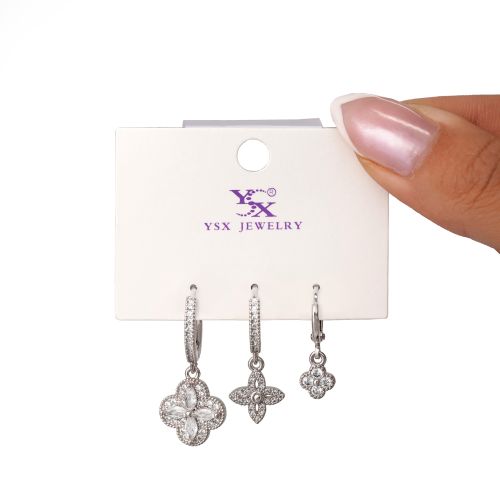 گوشواره Ysx سه عددی سفید