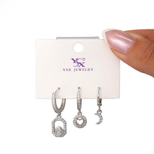 گوشواره Ysx سه عددی سفید