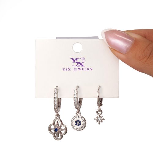 گوشواره Ysx سه عددی سفید